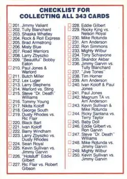 1988 Wonderama NWA #NNO - Card #NNO - Back 1988 Wonderama NWA #NNO - Card #NNO - Back