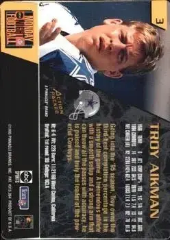 1995 Action Packed Monday Night Football #3 - Troy Aikman - Dallas Cowboys - Back