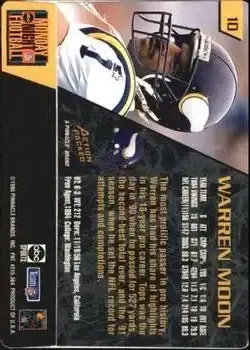 1995 Action Packed Monday Night Football #10 - Warren Moon - Minnesota Vikings - Back