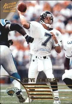 1995 Action Packed Rookies & Stars #4 - Steve Beuerlein - Jacksonville Jaguars - Front