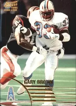 1995 Action Packed Rookies & Stars #8 - Gary Brown - Houston Oilers