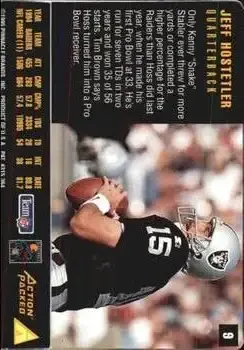 1995 Action Packed Rookies & Stars #9 - Jeff Hostetler - Oakland Raiders