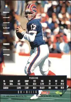 1995 Classic Images Limited #9 - Jim Kelly - Buffalo Bills - Back