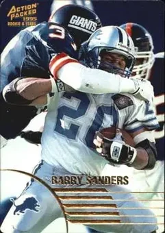 1995 Action Packed Rookies & Stars #12 - Barry Sanders - Detroit Lions