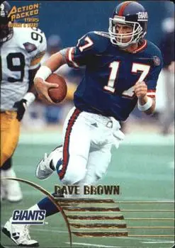 1995 Action Packed Rookies & Stars #13 - Dave Brown - New York Giants