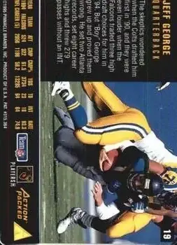 1995 Action Packed Rookies & Stars #19 - Jeff George - Atlanta Falcons