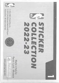Back of (European Edition) 1 PANINI logo