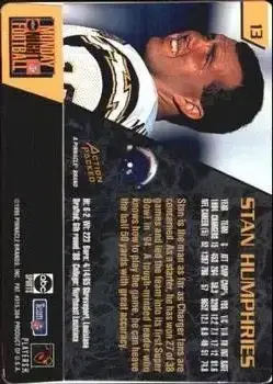 1995 Action Packed Monday Night Football #13 - Stan Humphries - San Diego Chargers - Back