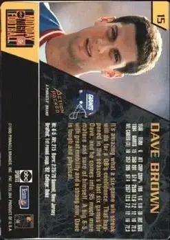 1995 Action Packed Monday Night Football #15 - Dave Brown - New York Giants - Back