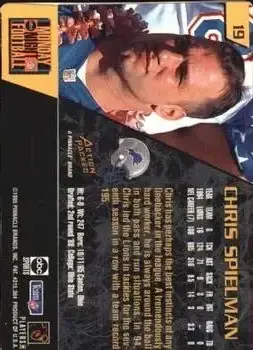 1995 Action Packed Monday Night Football #19 - Chris Spielman - Detroit Lions 1995 Action Packed Monday Night Football #19 - Chris Spielman - Detroit Lions