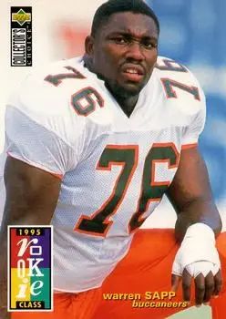 1995 Collector's Choice #12 - Warren Sapp - Tampa Bay Buccaneers