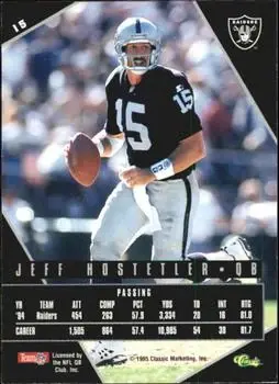 1995 Classic Images Limited Live #15 - Jeff Hostetler - Oakland Raiders