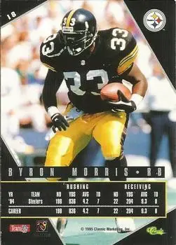1995 Classic Images Limited Live #18 - Bam Morris - Pittsburgh Steelers