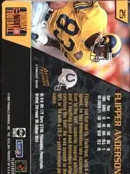 1995 Action Packed Monday Night Football #25 - Flipper Anderson - Indianapolis Colts - Back