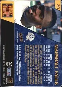1995 Action Packed Monday Night Football #29 - Marshall Faulk - Indianapolis Colts - Back