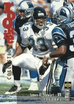 1995 Collector's Choice Update #U28 - James Stewart - Jacksonville Jaguars