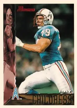 1995 Bowman #34 - Ray Childress - Houston Oilers - Front