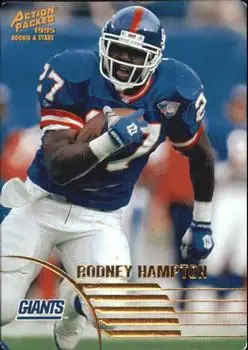 1995 Action Packed Rookies & Stars #34 - Rodney Hampton - New York Giants