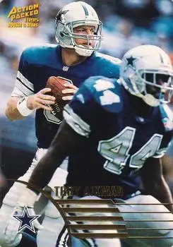 1995 Action Packed Rookies & Stars #38 - Troy Aikman - Dallas Cowboys