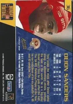 1995 Action Packed Monday Night Football #36 - Deion Sanders - San Francisco 49ers - Back