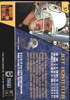 1995 Action Packed Monday Night Football #37 - Jeff Hostetler - Oakland Raiders - Back