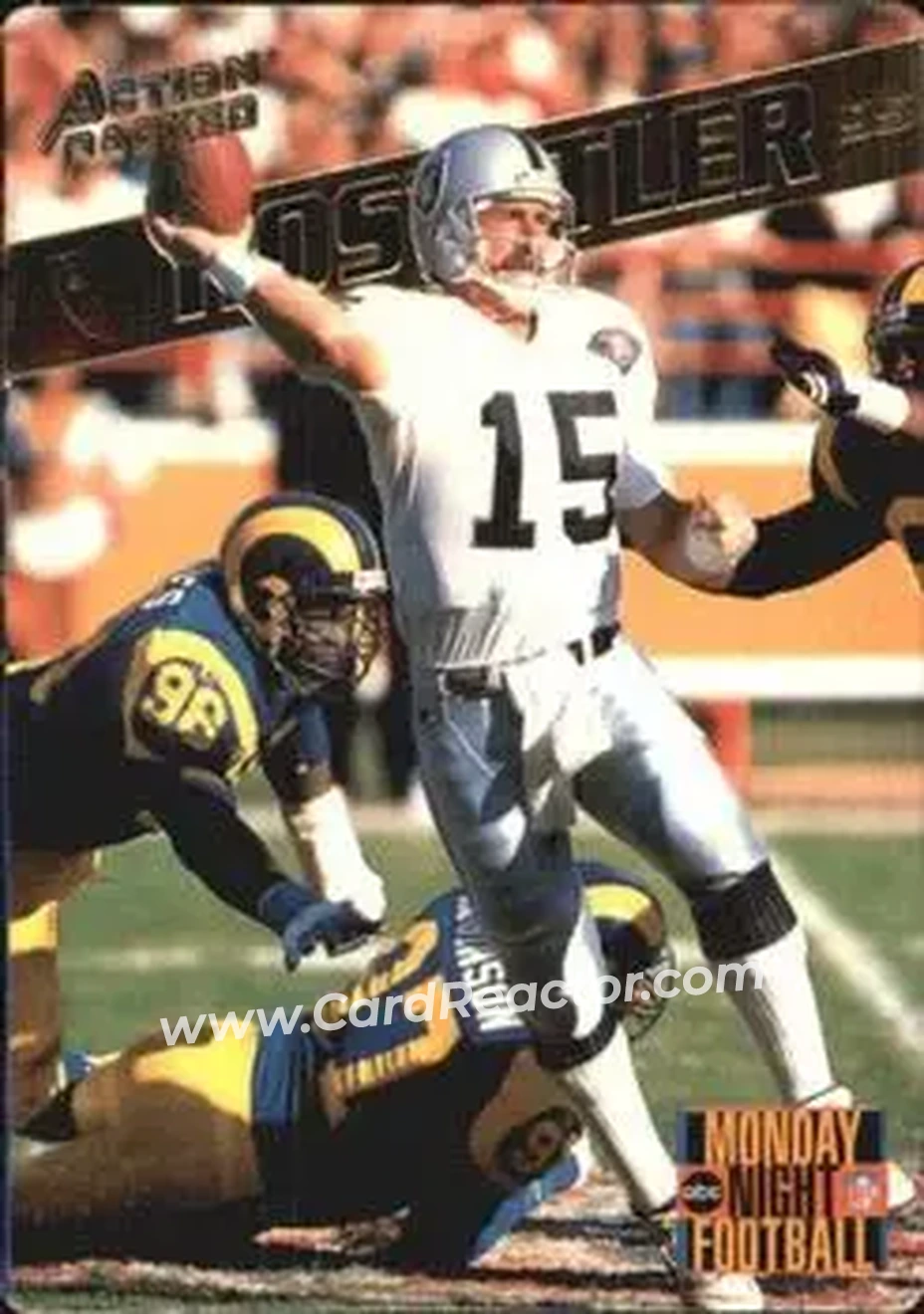 1995 Action Packed Monday Night Football #37 - Jeff Hostetler - Oakland Raiders