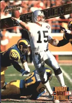 1995 Action Packed Monday Night Football #37 - Jeff Hostetler - Oakland Raiders - Front