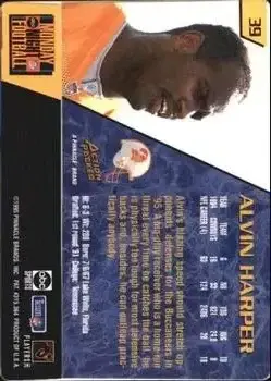 1995 Action Packed Monday Night Football #39 - Alvin Harper - Tampa Bay Buccaneers - Back