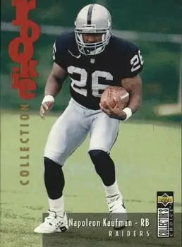 1995 Collector's Choice Update #U30 - Napoleon Kaufman - Oakland Raiders - Front
