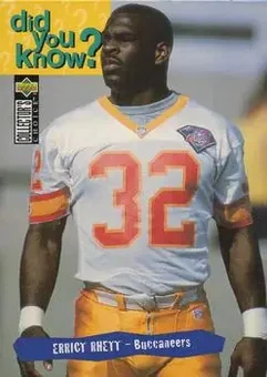 1995 Collector's Choice #37 - Errict Rhett - Tampa Bay Buccaneers