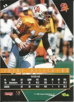 1995 Classic Images Limited Live #35 - Trent Dilfer - Tampa Bay Buccaneers - Back