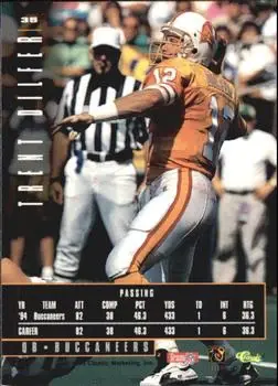 1995 Classic Images Limited #35 - Trent Dilfer - Tampa Bay Buccaneers - Back