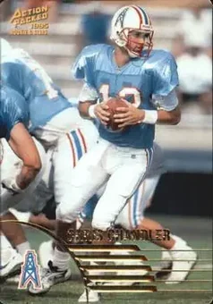 1995 Action Packed Rookies & Stars #43 - Chris Chandler - Houston Oilers