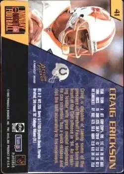 1995 Action Packed Monday Night Football #41 - Craig Erickson - Indianapolis Colts - Back 1995 Action Packed Monday Night Football #41 - Craig Erickson - Indianapolis Colts - Back