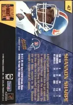 1995 Action Packed Monday Night Football #47 - Shannon Sharpe - Denver Broncos 1995 Action Packed Monday Night Football #47 - Shannon Sharpe - Denver Broncos