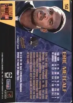1995 Action Packed Monday Night Football #50 - Eric Metcalf - Atlanta Falcons - Back