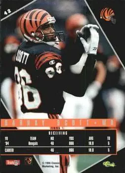 1995 Classic Images Limited Live #42 - Darnay Scott - Cincinnati Bengals - Back 1995 Classic Images Limited Live #42 - Darnay Scott - Cincinnati Bengals - Back
