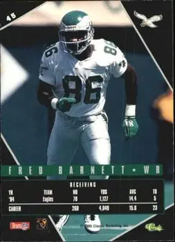 1995 Classic Images Limited Live #45 - Fred Barnett - Philadelphia Eagles