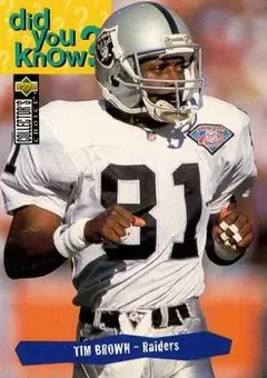1995 Collector's Choice #42 - Tim Brown - Los Angeles Raiders 1995 Collector's Choice #42 - Tim Brown - Los Angeles Raiders