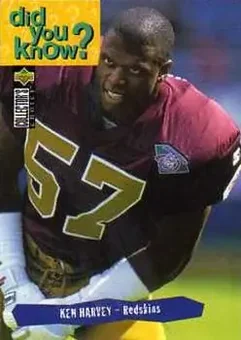 1995 Collector's Choice #49 - Ken Harvey - Washington Redskins