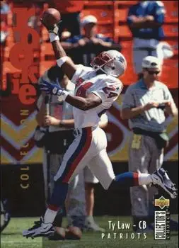 1995 Collector's Choice Update #U40 - Ty Law - New England Patriots