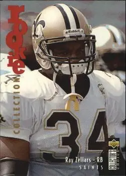 1995 Collector's Choice Update #U41 - Ray Zellars - New Orleans Saints