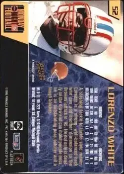 1995 Action Packed Monday Night Football #52 - Lorenzo White - Cleveland Browns - Back