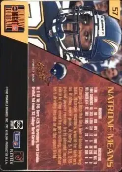 1995 Action Packed Monday Night Football #57 - Natrone Means - San Diego Chargers - Back