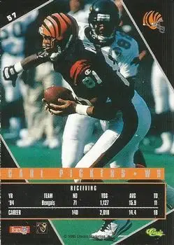 1995 Classic Images Limited Live #57 - Carl Pickens - Cincinnati Bengals - Back