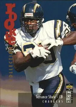 1995 Collector's Choice Update #U53 - Terrance Shaw - San Diego Chargers - Front
