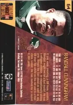 1995 Action Packed Monday Night Football #64 - Randall Cunningham - Philadelphia Eagles - Back