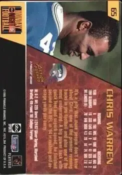 1995 Action Packed Monday Night Football #65 - Chris Warren - Seattle Seahawks - Back