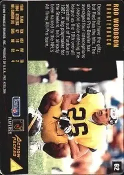 1995 Action Packed Rookies & Stars #62 - Rod Woodson - Pittsburgh Steelers - Back