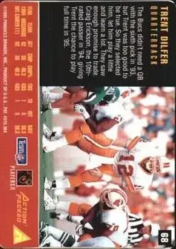 1995 Action Packed Rookies & Stars #68 - Trent Dilfer - Tampa Bay Buccaneers - Back